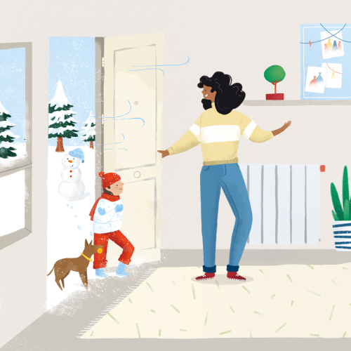 Sistema de calefacción con gas natural en una vivienda