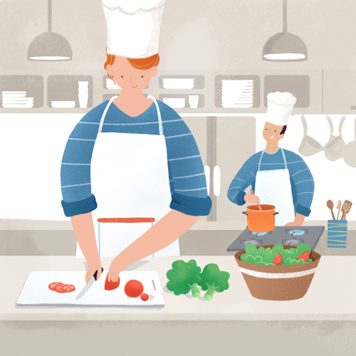 Cocina moderna con gas natural