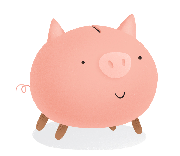 Hucha representando el ahorro con el uso de gas natural