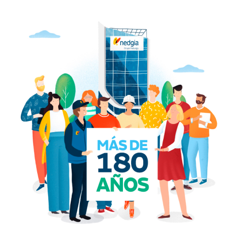 Logotipo de Nedgia, empresa distribuidora de gas