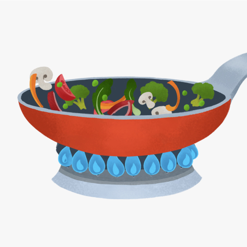 Potencia de calor generada con gas natural