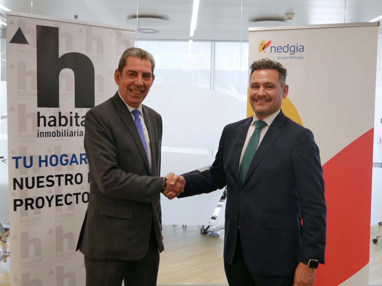 Habitat Inmobiliaria e Naturgy únense para levar o gas renovable aos fogares
