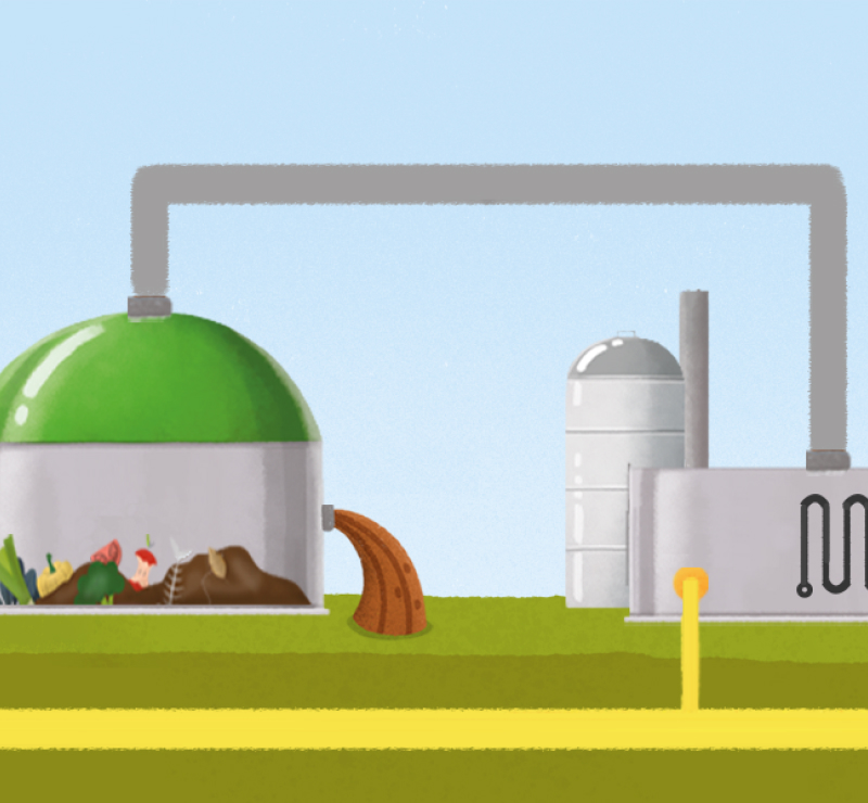 Diapositiva sobre biometano y su impacto energético