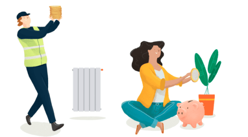 Gráfico del consumo medio de gas natural en hogares